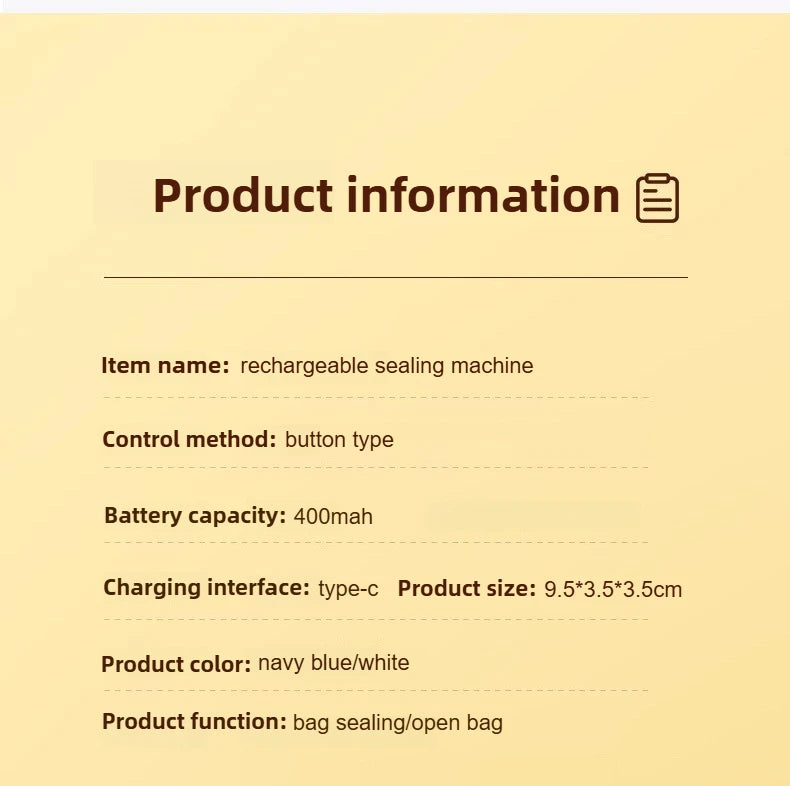 2 in 1 Mini Bag Heat Sealer - USB Rechargable