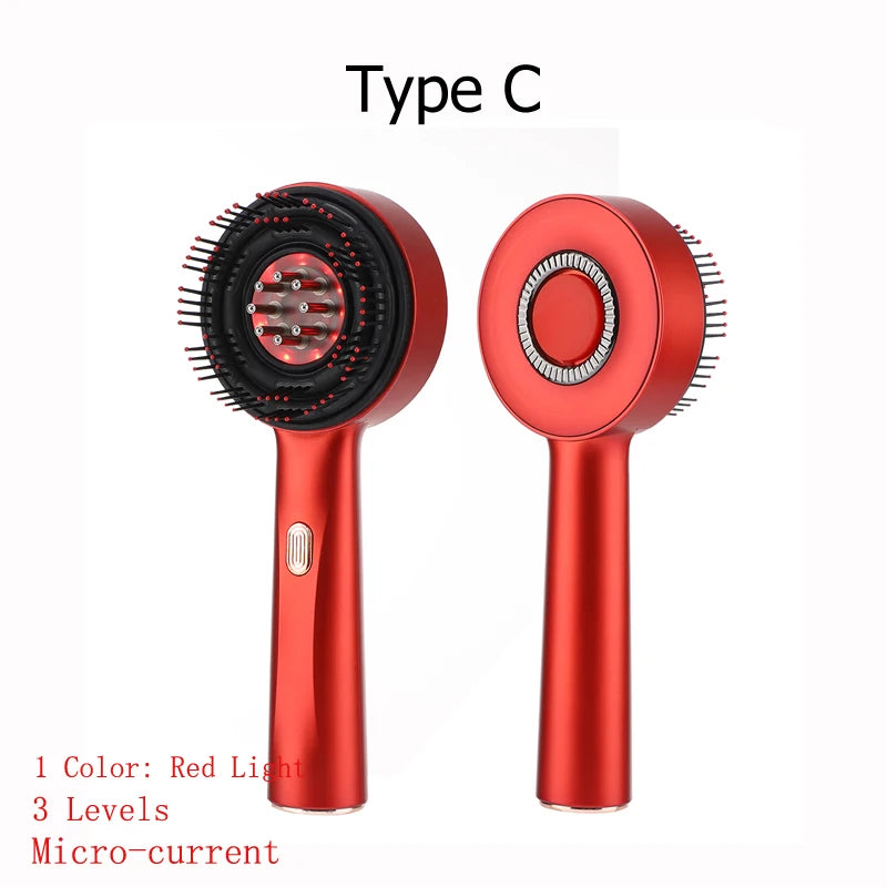 Electric Scalp Massage Comb LED with 3 Light 3/5 Levels - Anti Hair Loss