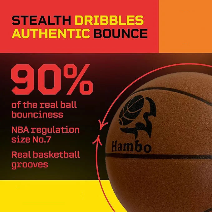 Indoor Silent Basketball Size 7 ( 29.5" ) Upgraded 90% Bounciness