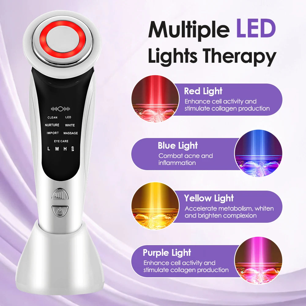 EMS Facial Massager LED Light therapy - Device Skin Care Tool