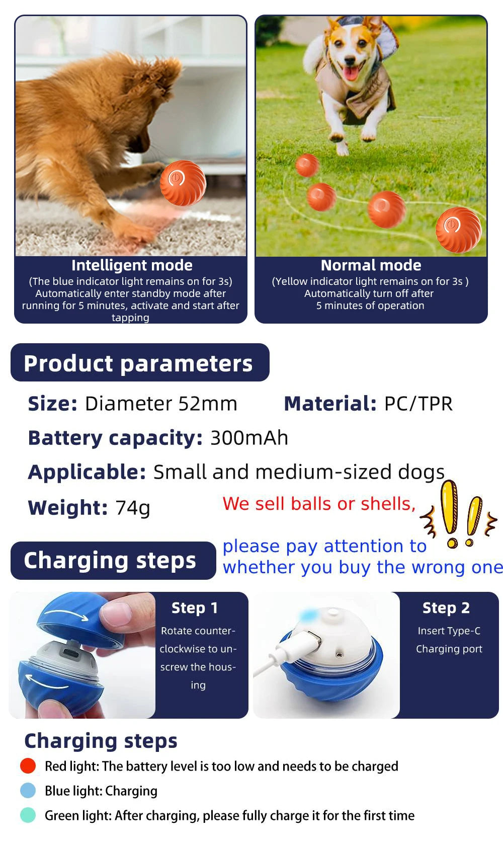 New Smart Pet Toy, Automatic Bouncing & Vibrating Ball