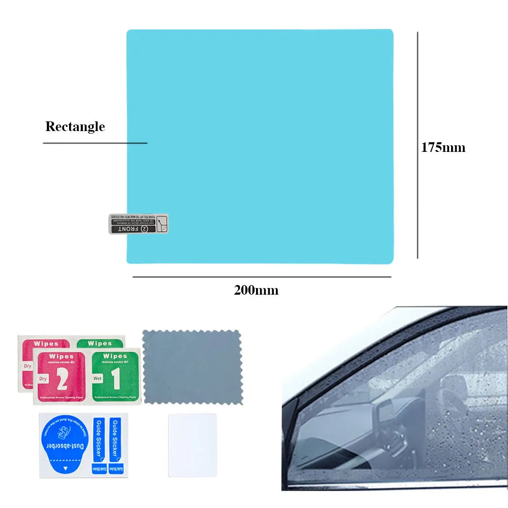 Car Rearview Mirror Protective Sticker ( Anti Fog & Waterproof )