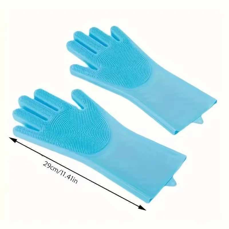 Pet Grooming Gloves ( Dogs And Cats ) - Gentle Bathing Shampoo Scrubber, Multi-Functional Pet Care