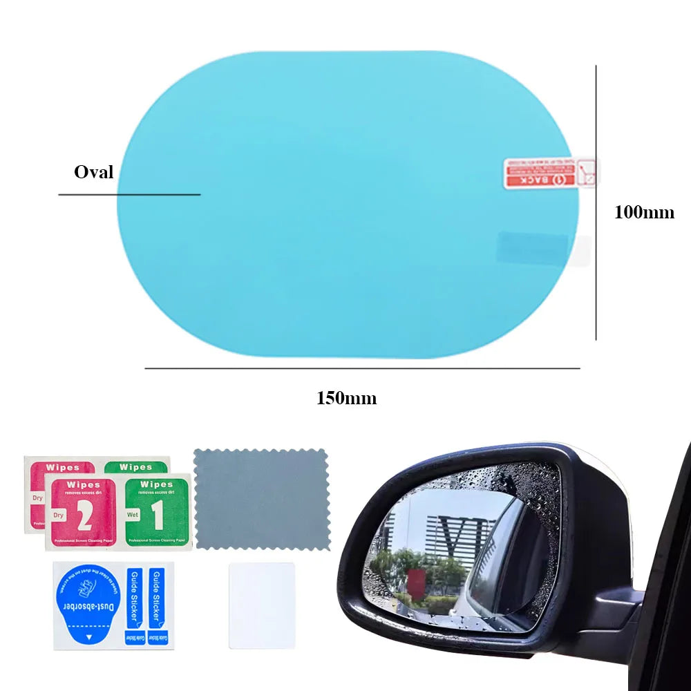 Car Rearview Mirror Protective Sticker ( Anti Fog & Waterproof )
