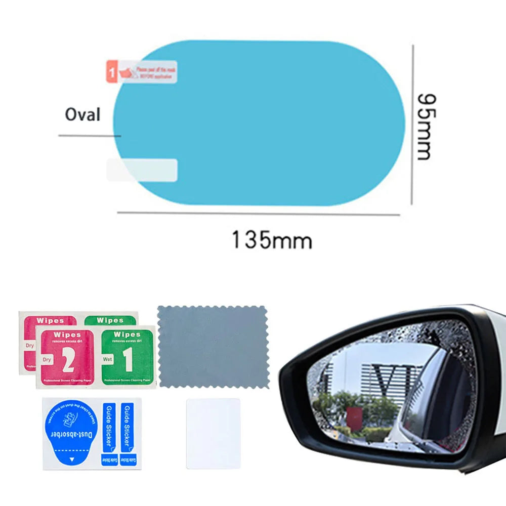 Car Rearview Mirror Protective Sticker ( Anti Fog & Waterproof )