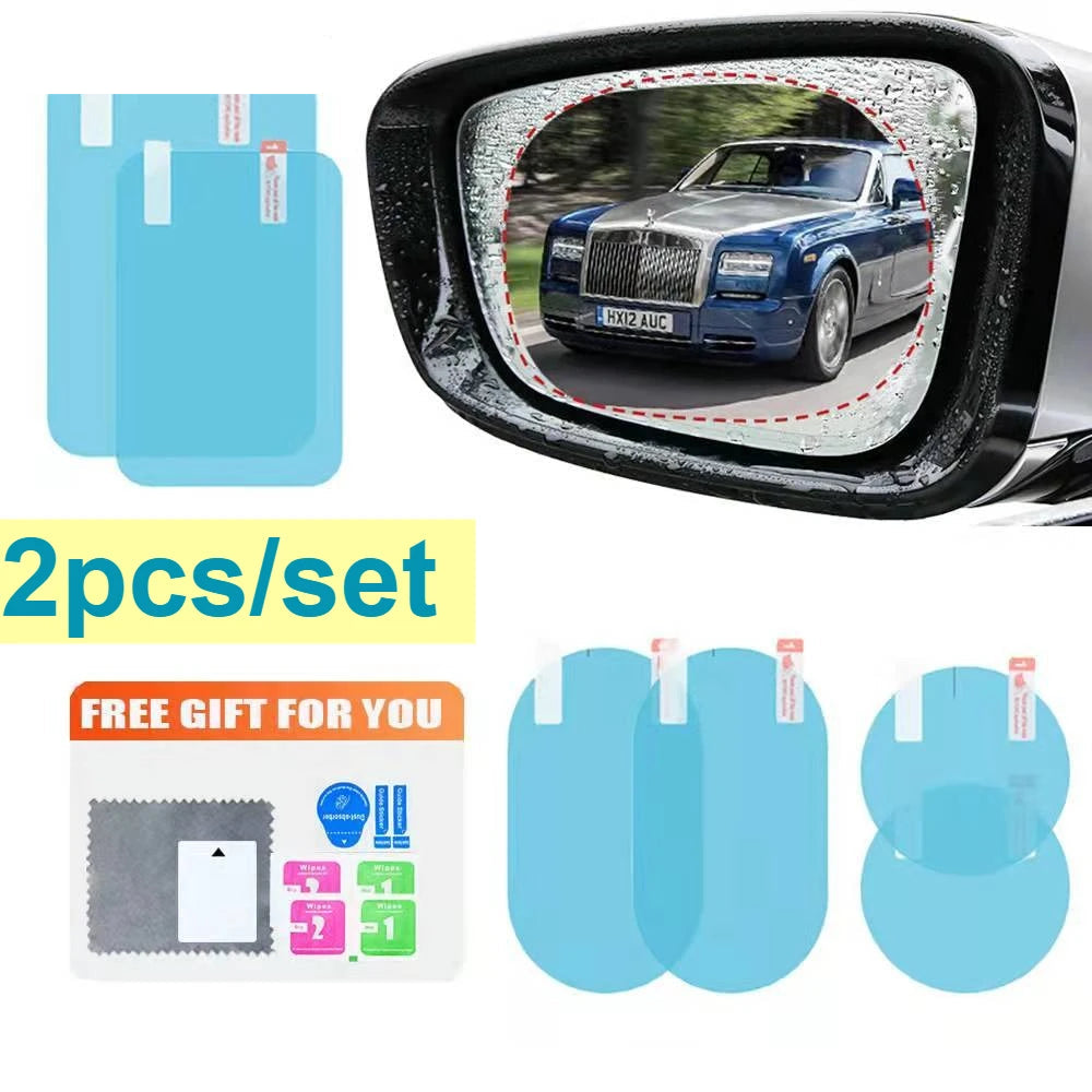 Car Rearview Mirror Protective Sticker ( Anti Fog & Waterproof )
